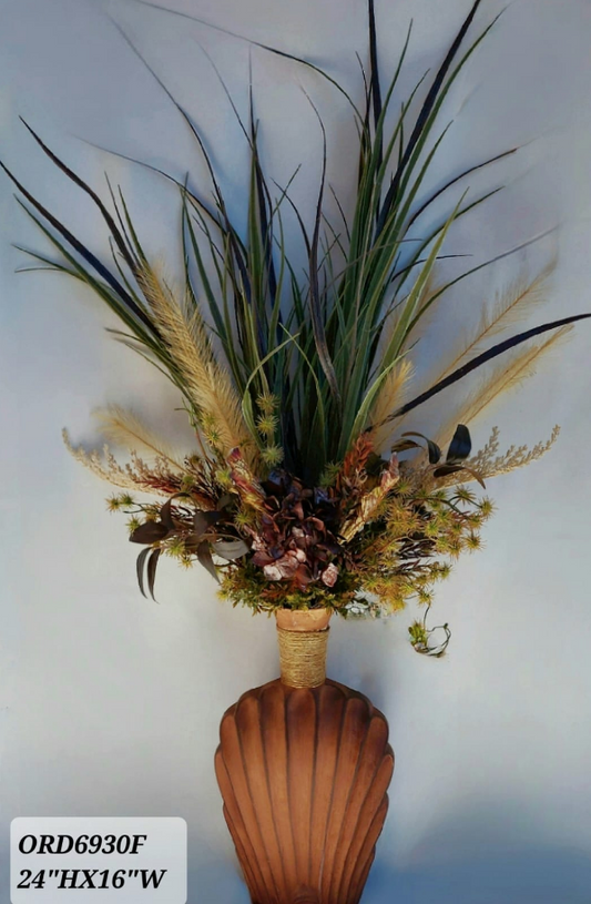 Brown Grass Ceramic Vase